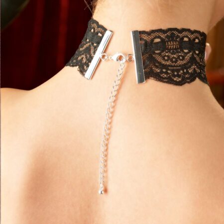 Kanten halsband - Zwart