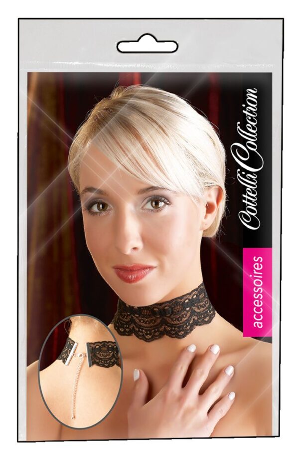 Kanten halsband - Zwart - Afbeelding 5