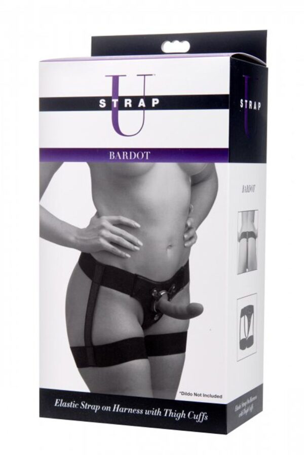 Zwart strap on harnas jarretel stijl - Afbeelding 4