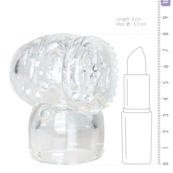 EasyToys Wand Collection – Opzetstuk Met Masturbator - Clear - Afbeelding 4