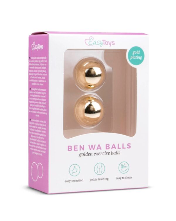 Easytoys Ben Wa Ballen 22mm - Goudkleurig - Afbeelding 2