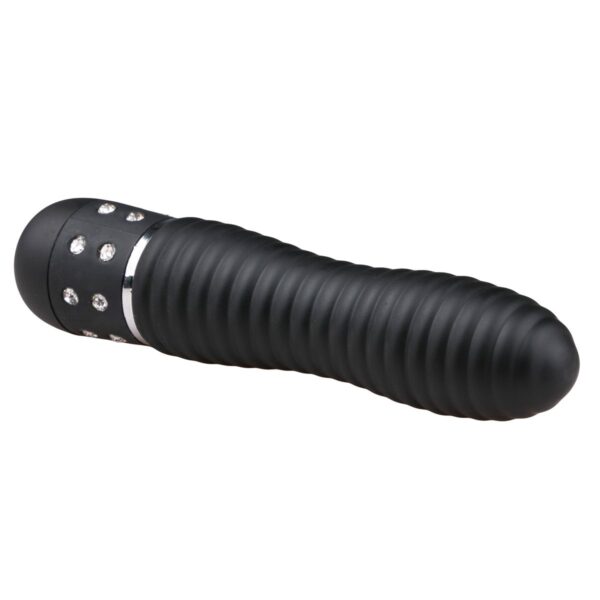 Easytoys Mini Vibrator Geribbeld - Zwart - Afbeelding 3
