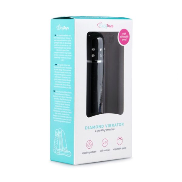 Easytoys Mini Vibrator Glad - Zwart - Afbeelding 2