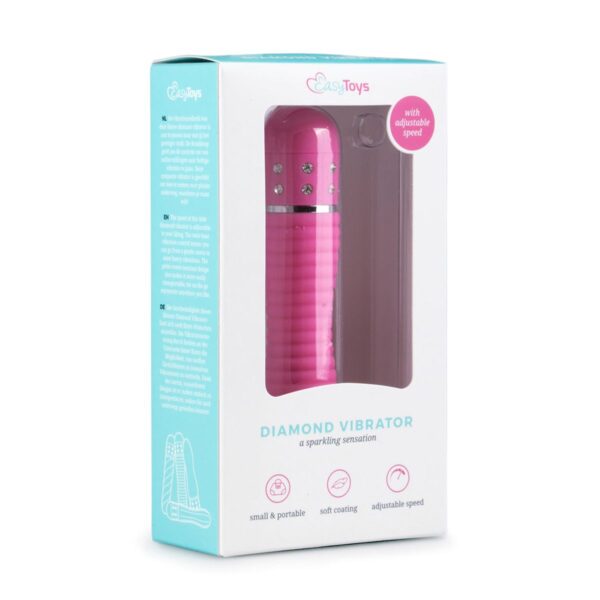 Easytoys Mini Vibrator Geribbeld - Roze - Afbeelding 2