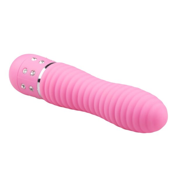 Easytoys Mini Vibrator Geribbeld - Roze - Afbeelding 3