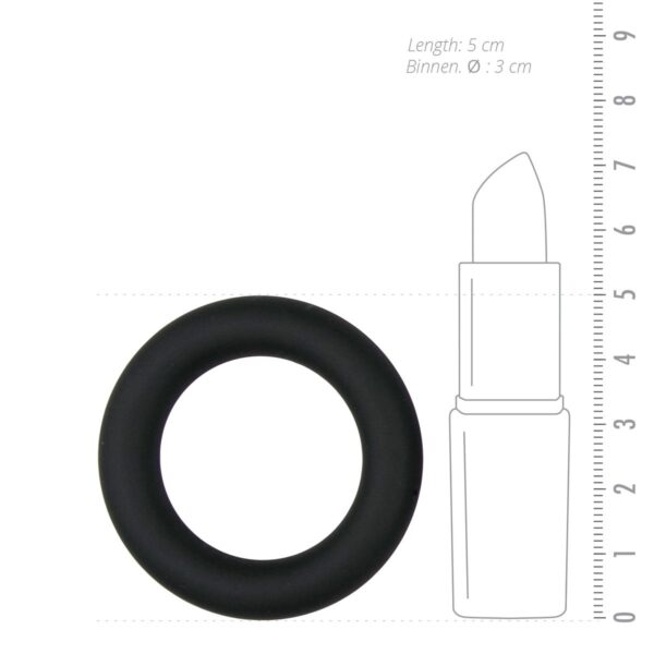Easytoys Siliconen Cockring Small - Zwart - Afbeelding 3