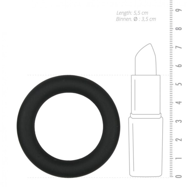 Easytoys Siliconen Cockring Medium - Zwart - Afbeelding 3