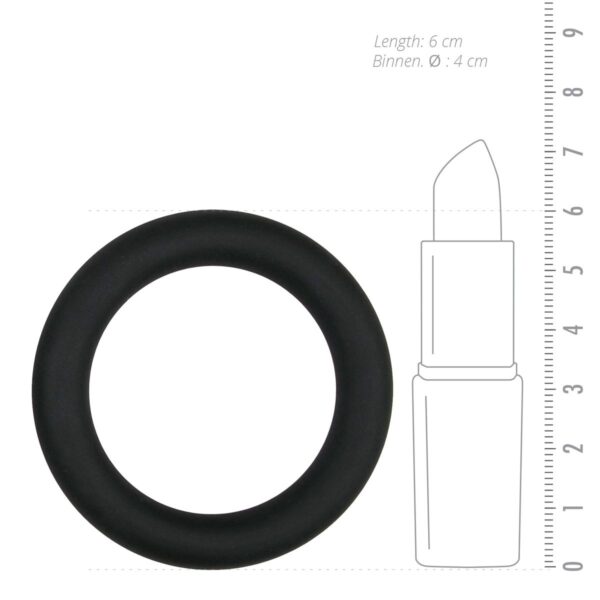 Easytoys Siliconen Cockring Large - Zwart - Afbeelding 3