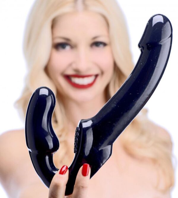 Strapless Voorbind Dildo - Zwart - Afbeelding 4