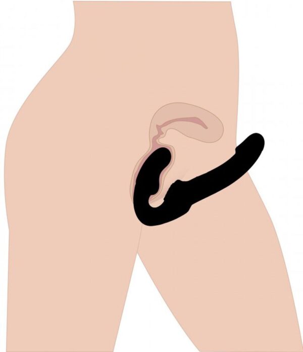 Strapless Voorbind Dildo - Zwart - Afbeelding 5