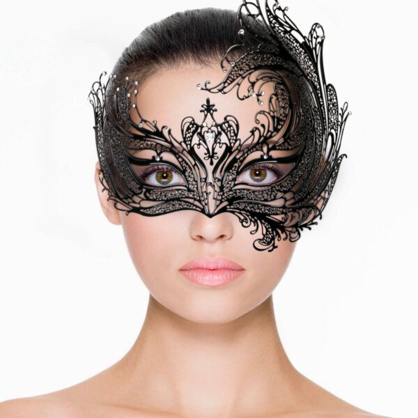 Easytoys Open Venetiaans Masker - Zwart - Afbeelding 2