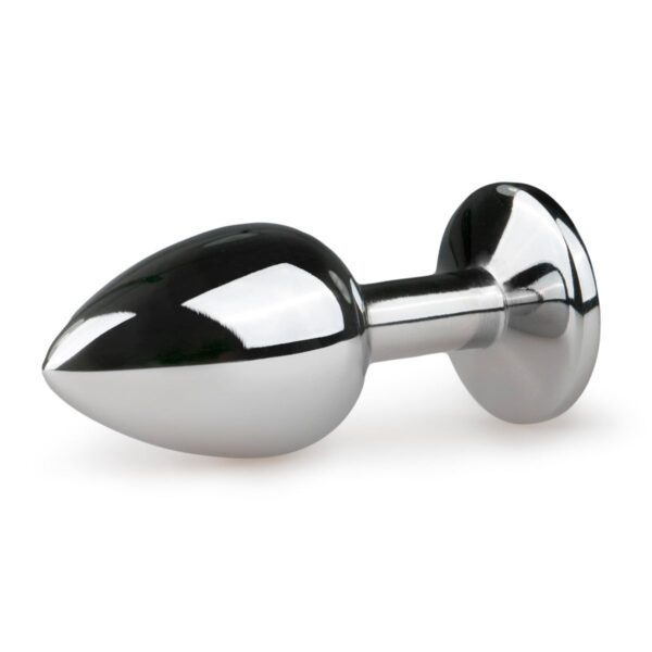 Metalen buttplug Zilver/Roze - S - Afbeelding 2