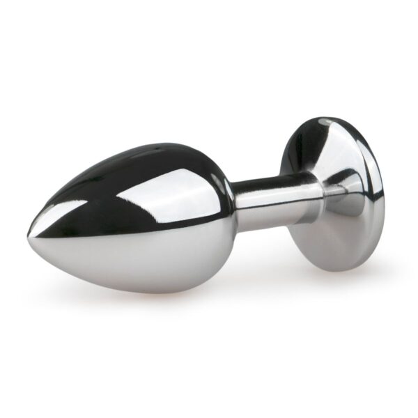 Metalen Buttplug met Zilveren Diamant - S - Afbeelding 2