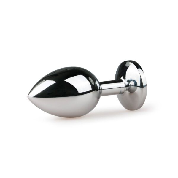 Metalen buttplug Zilver/Roze - M - Afbeelding 3