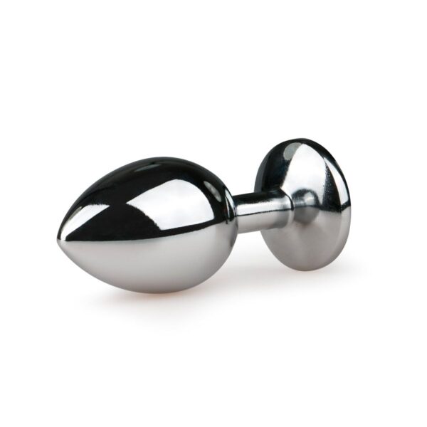 Metalen Buttplug met Zilveren Diamant - M - Afbeelding 3