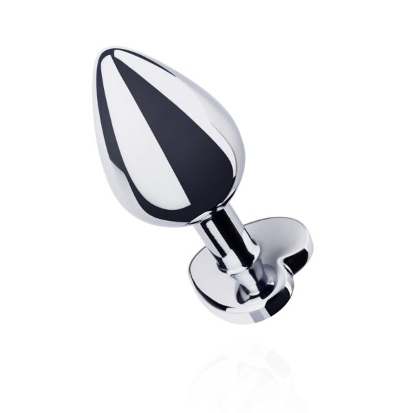 Metalen buttplug met hartje - zilverkleurig - Afbeelding 4