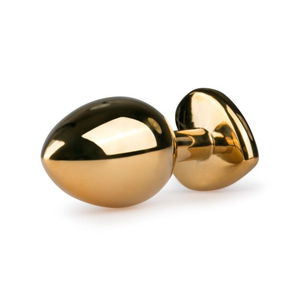 Metalen buttplug met hartje - goudkleurig - Afbeelding 3