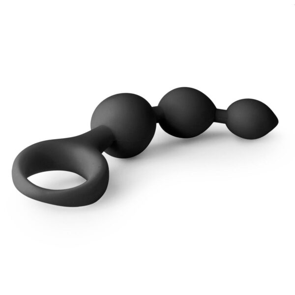 Siliconen anale kralen dildo - zwart - Afbeelding 4