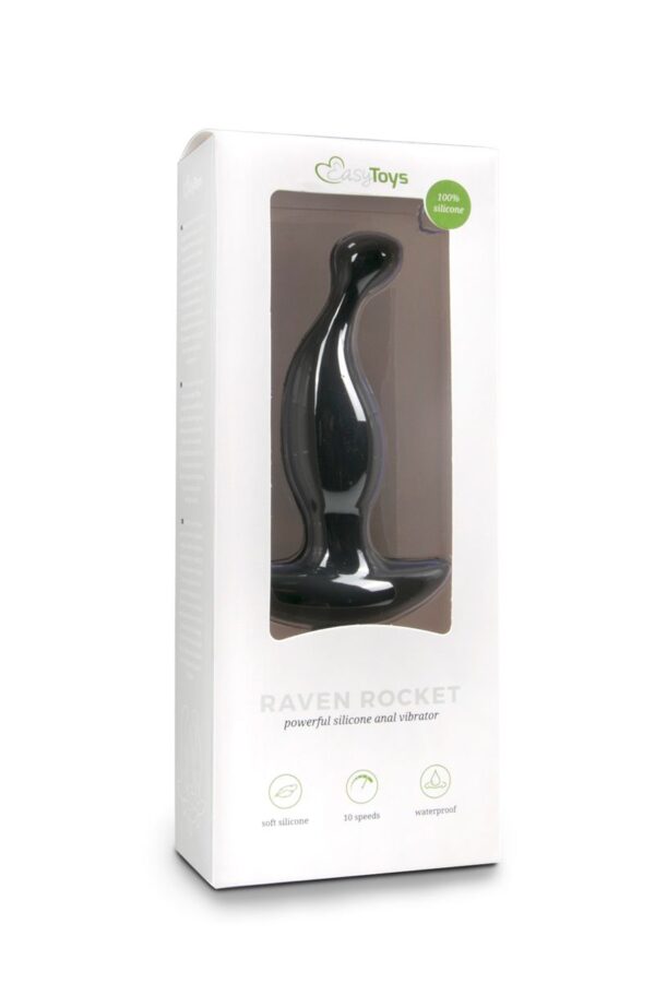 Siliconen prostaat vibrator - zwart - Afbeelding 2