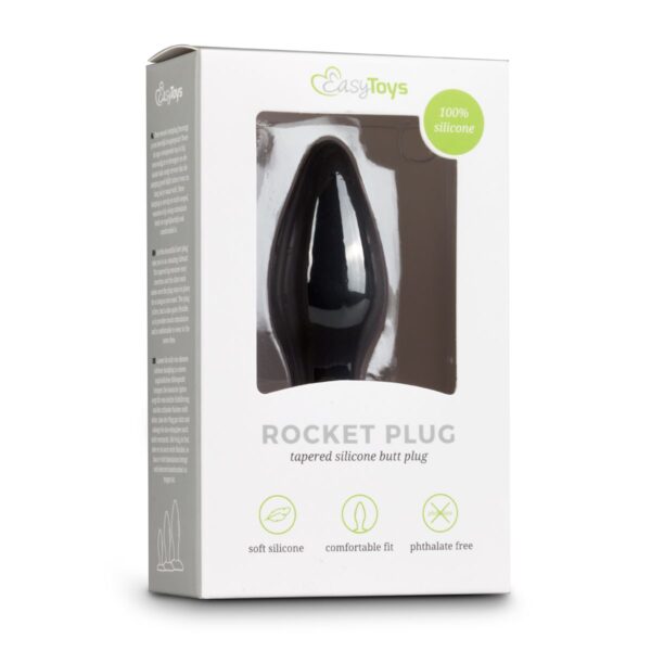 Kleine zwarte siliconen buttplug - Afbeelding 2