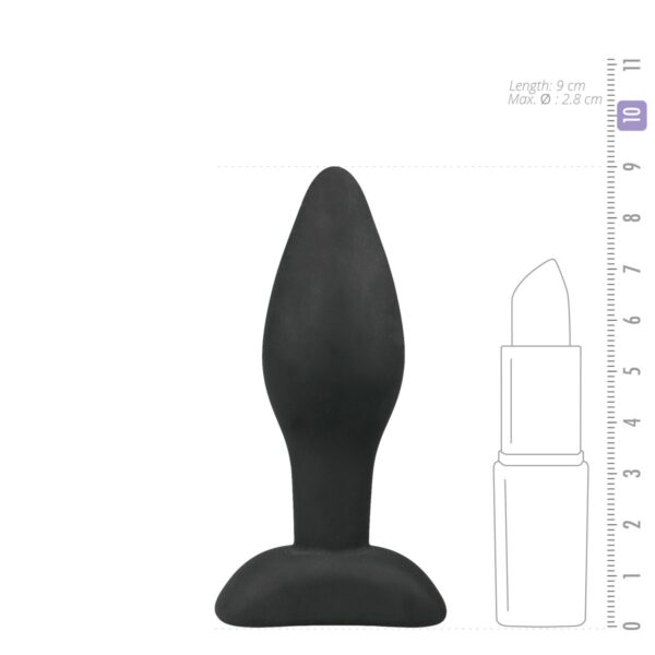 Kleine zwarte siliconen buttplug - Afbeelding 5