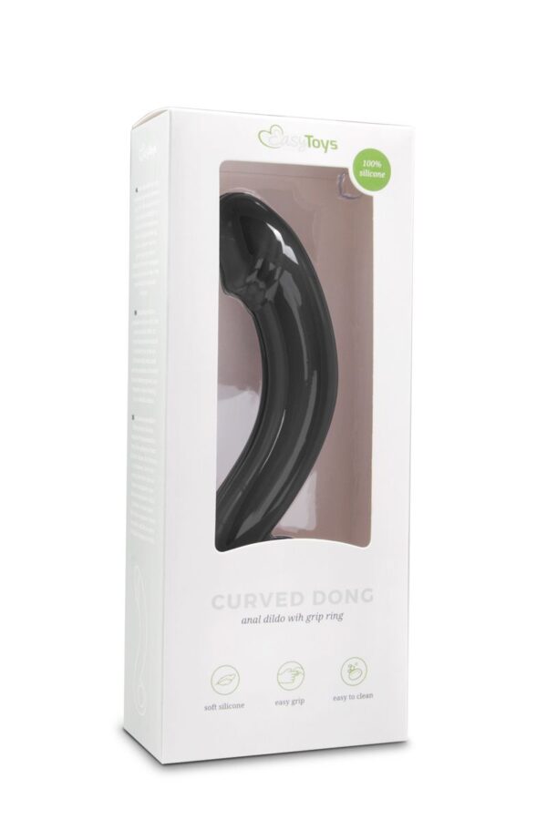 Zwarte siliconen prostaat dildo - Afbeelding 2