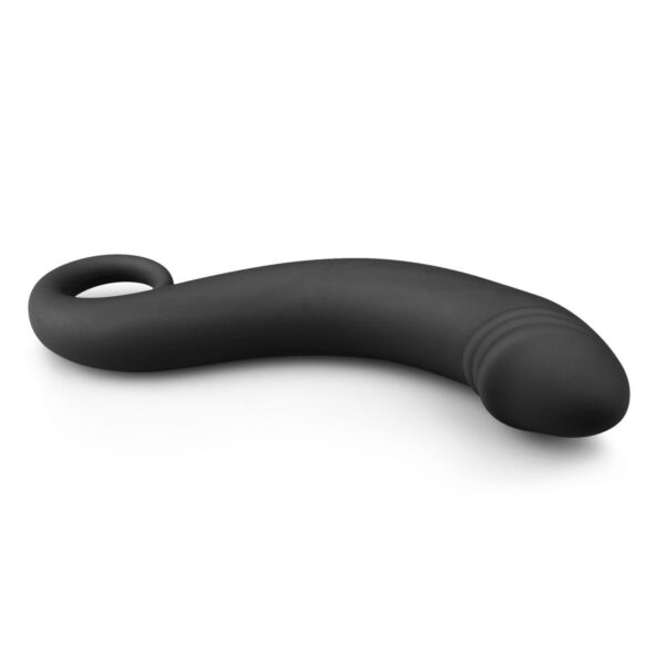 Zwarte siliconen prostaat dildo - Afbeelding 3