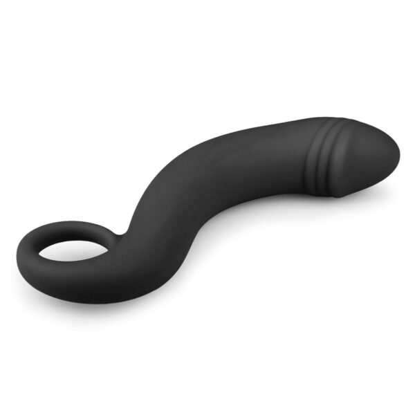 Zwarte siliconen prostaat dildo - Afbeelding 5
