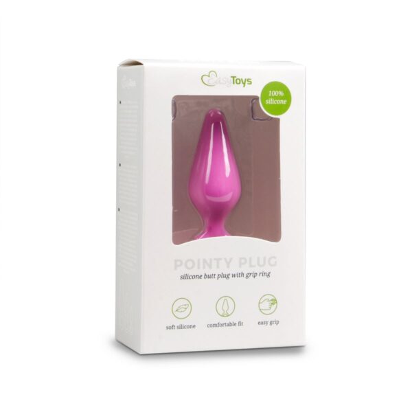Roze Buttplug Met Trekring - Medium - Afbeelding 2