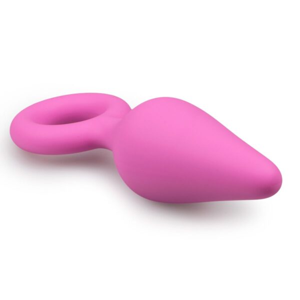 Roze Buttplug Met Trekring - Medium - Afbeelding 3