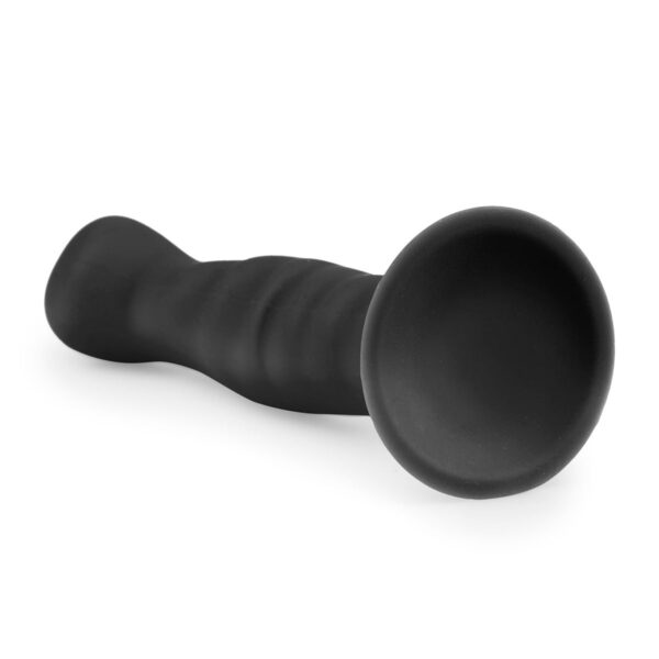 Siliconen dildo met zuignap - zwart - Afbeelding 4