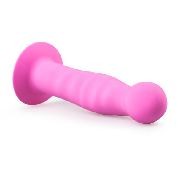 Siliconen dildo met zuignap - Roze - Afbeelding 3