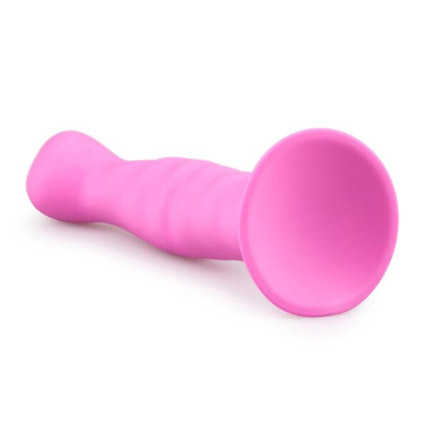 Siliconen dildo met zuignap - Roze - Afbeelding 4