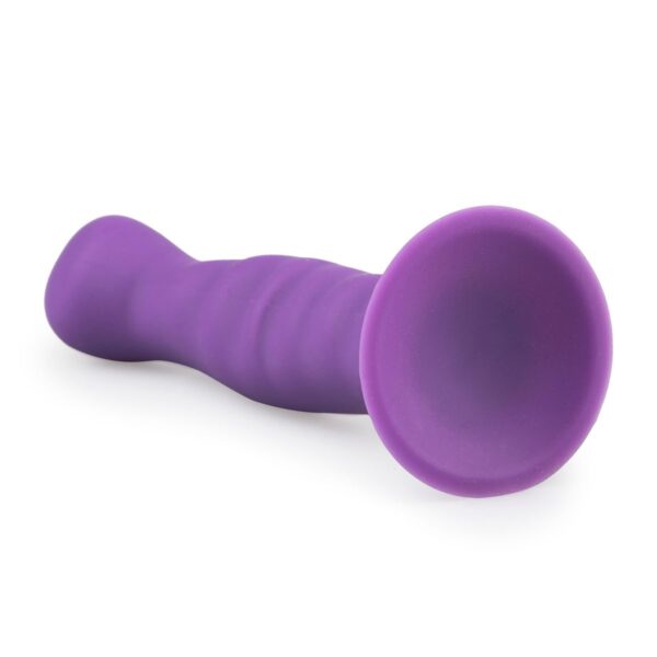 Siliconen dildo met zuignap - paars - Afbeelding 5