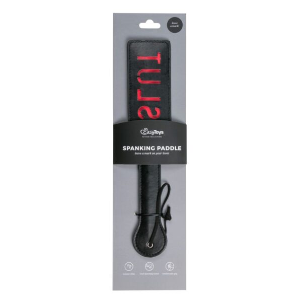 Zwarte leren paddle - Slut - Afbeelding 2