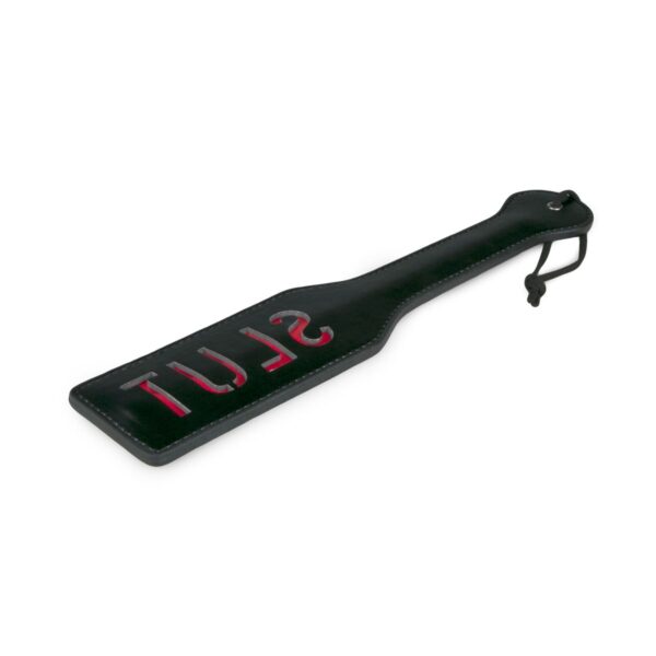 Zwarte leren paddle - Slut - Afbeelding 4