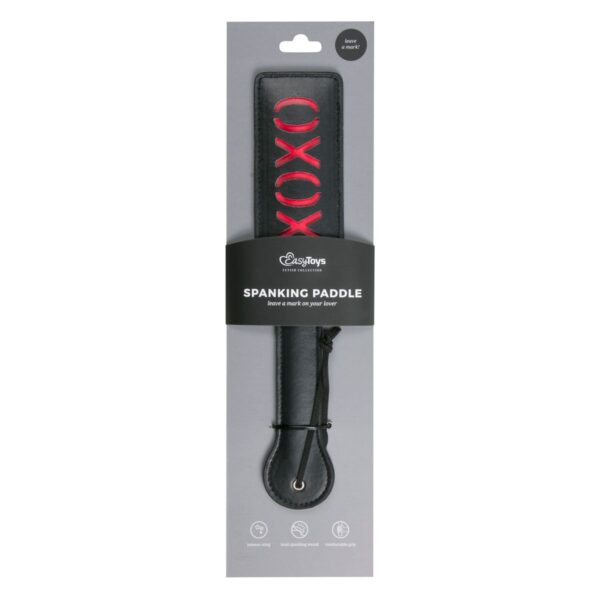 Zwarte Leren Paddle XOXO - Afbeelding 2