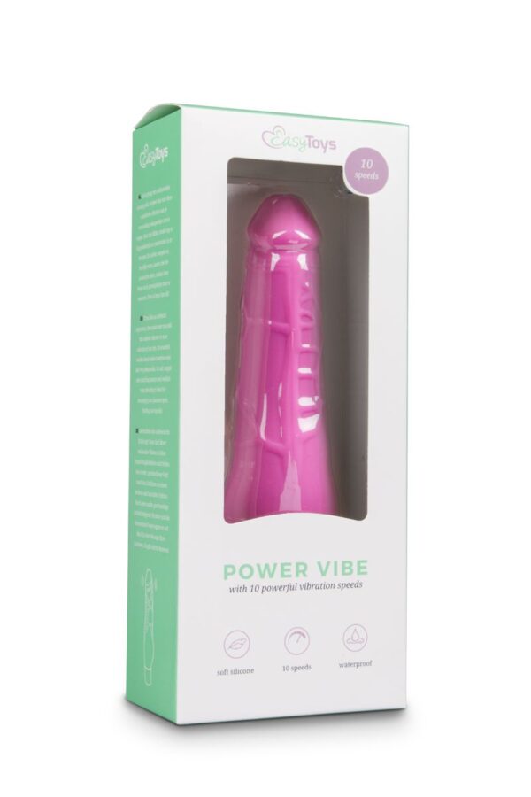 Realistische siliconen vibrator - roze - Afbeelding 2