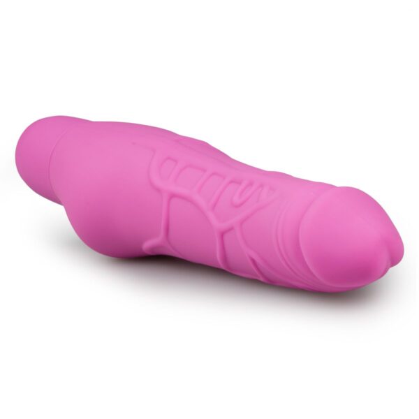 Realistische siliconen vibrator - roze - Afbeelding 3