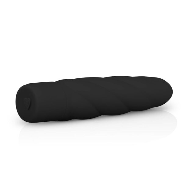 Zwarte siliconen vibrator - Afbeelding 2