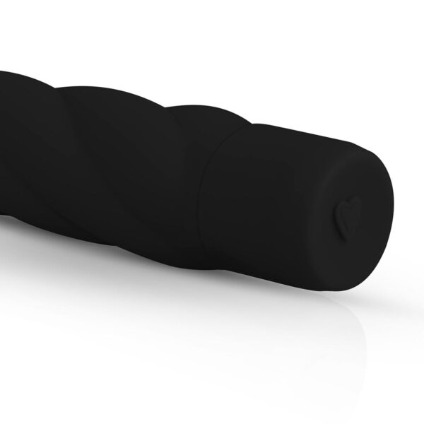 Zwarte siliconen vibrator - Afbeelding 3