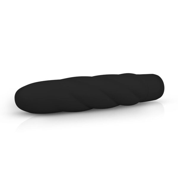 Zwarte siliconen vibrator - Afbeelding 4
