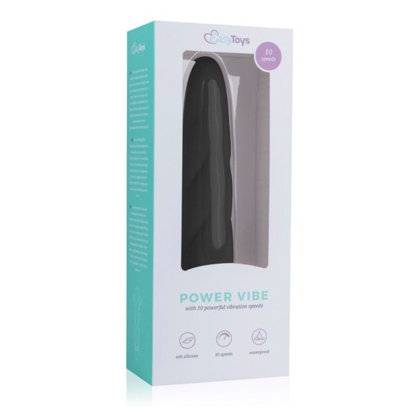 Zwarte siliconen vibrator - Afbeelding 7