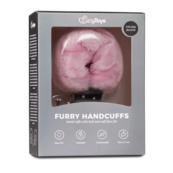 Bonten handboeien - roze - Afbeelding 2