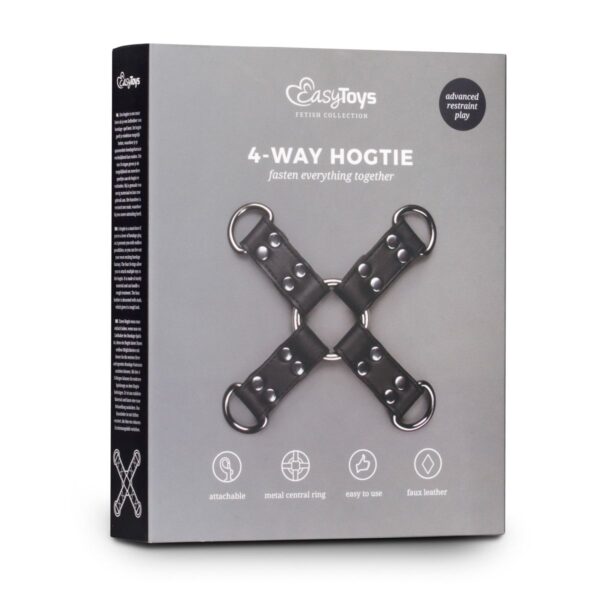 Zwarte Kunstleren Hogtie - Afbeelding 4