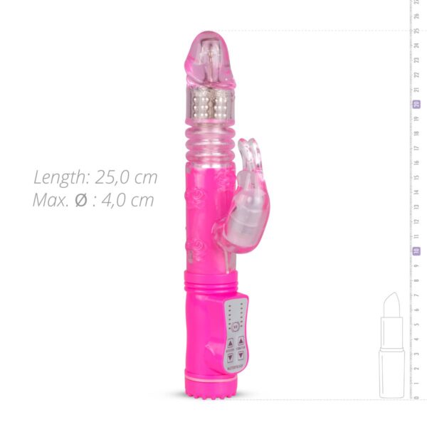 EasyToys Stotende Rabbit Vibrator - Roze - Afbeelding 8