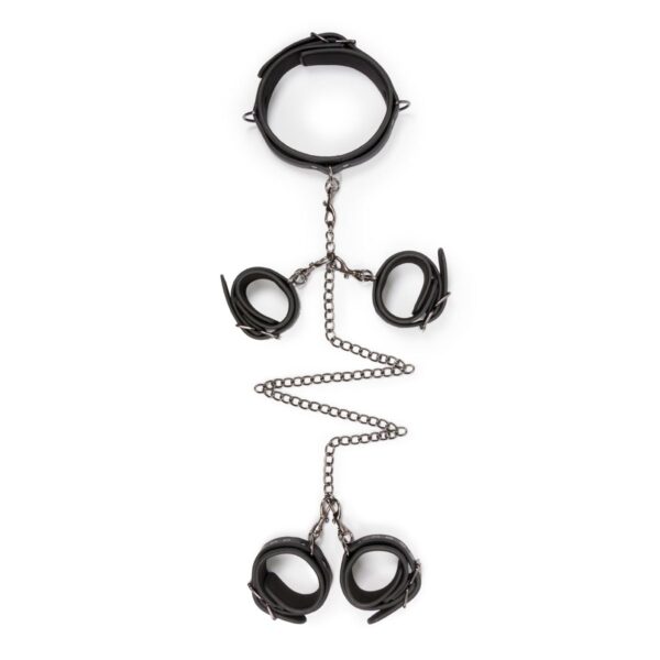 Fetish set met halsband, enkelboeien en handboeien - Afbeelding 4