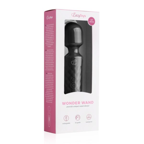 EasyToys Mini Wand Vibrator - Zwart - Afbeelding 6