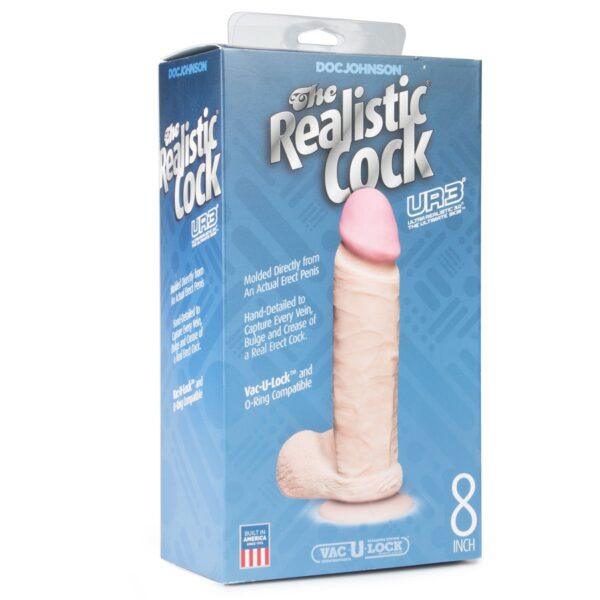 Realistic Cock Ultraskyn Realistische  Dildo Met Balzak - 21 cm - Afbeelding 6