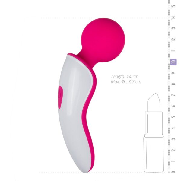 Mini Wand Massager - Roze/Wit - Afbeelding 4